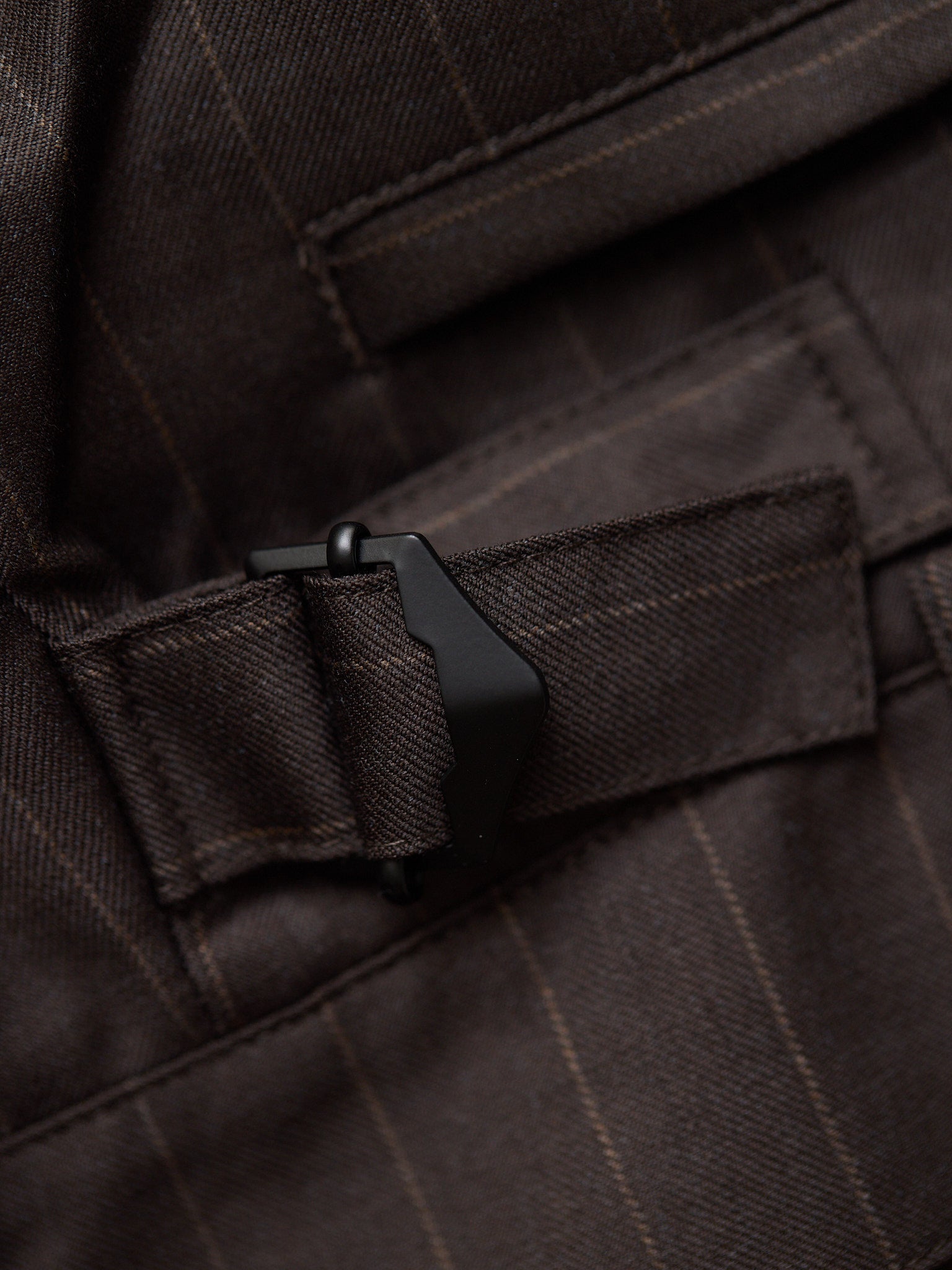 Limited Edition - Luc Italian Chocolate Pinstripe Wool Ciggie Pants