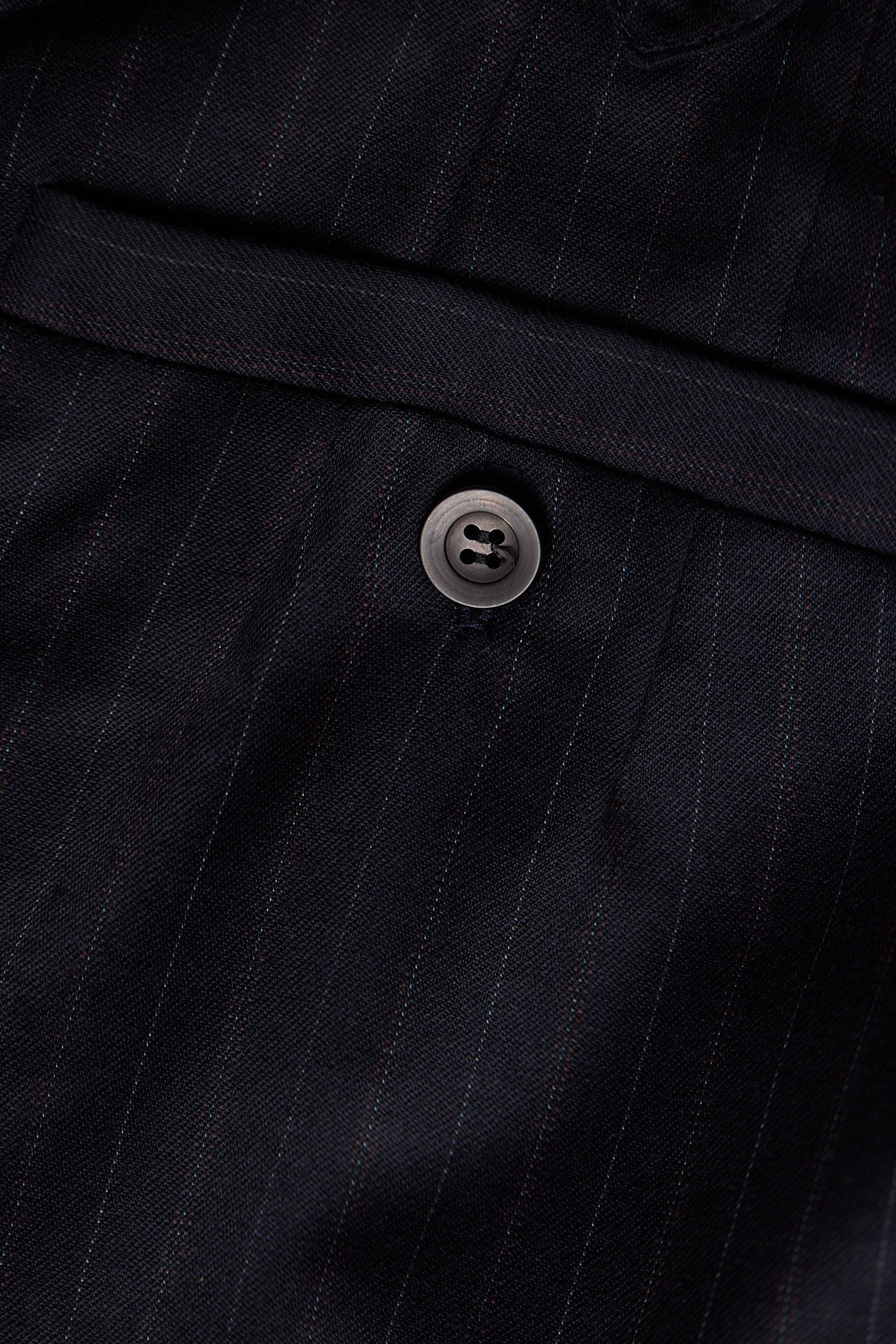 Ines Italian Navy Pinstripe Wool Pants