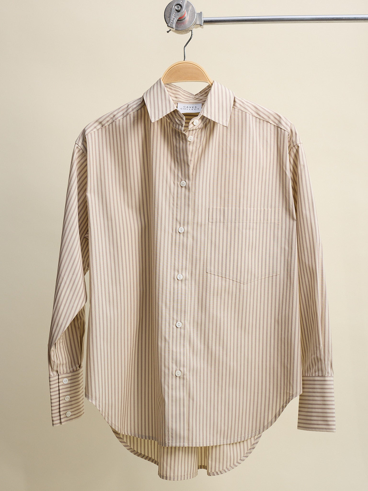Artist Japanese Latte Stripe Cotton Shirt
