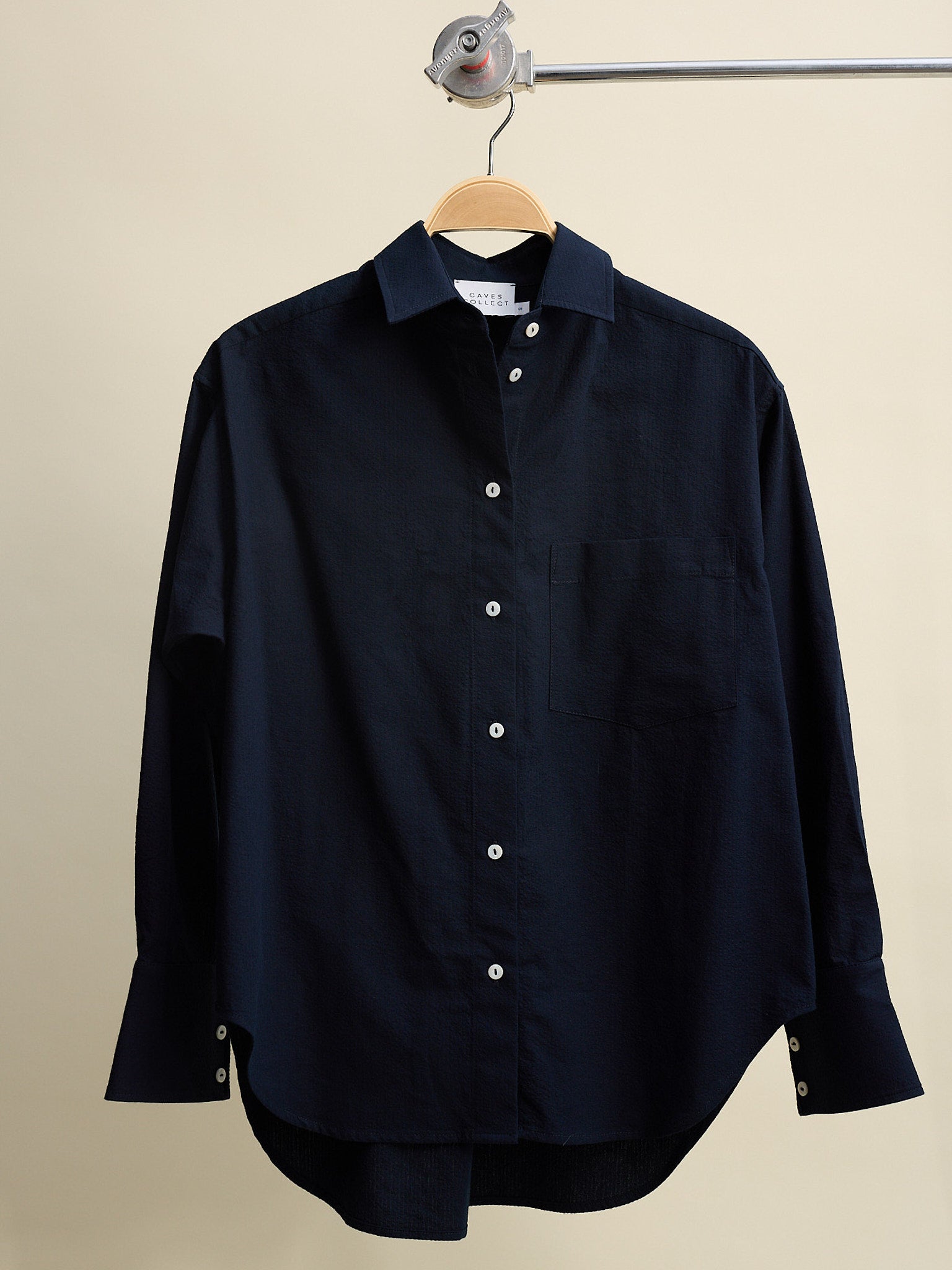 Artist Navy Seersucker Japanese Cotton Shirt
