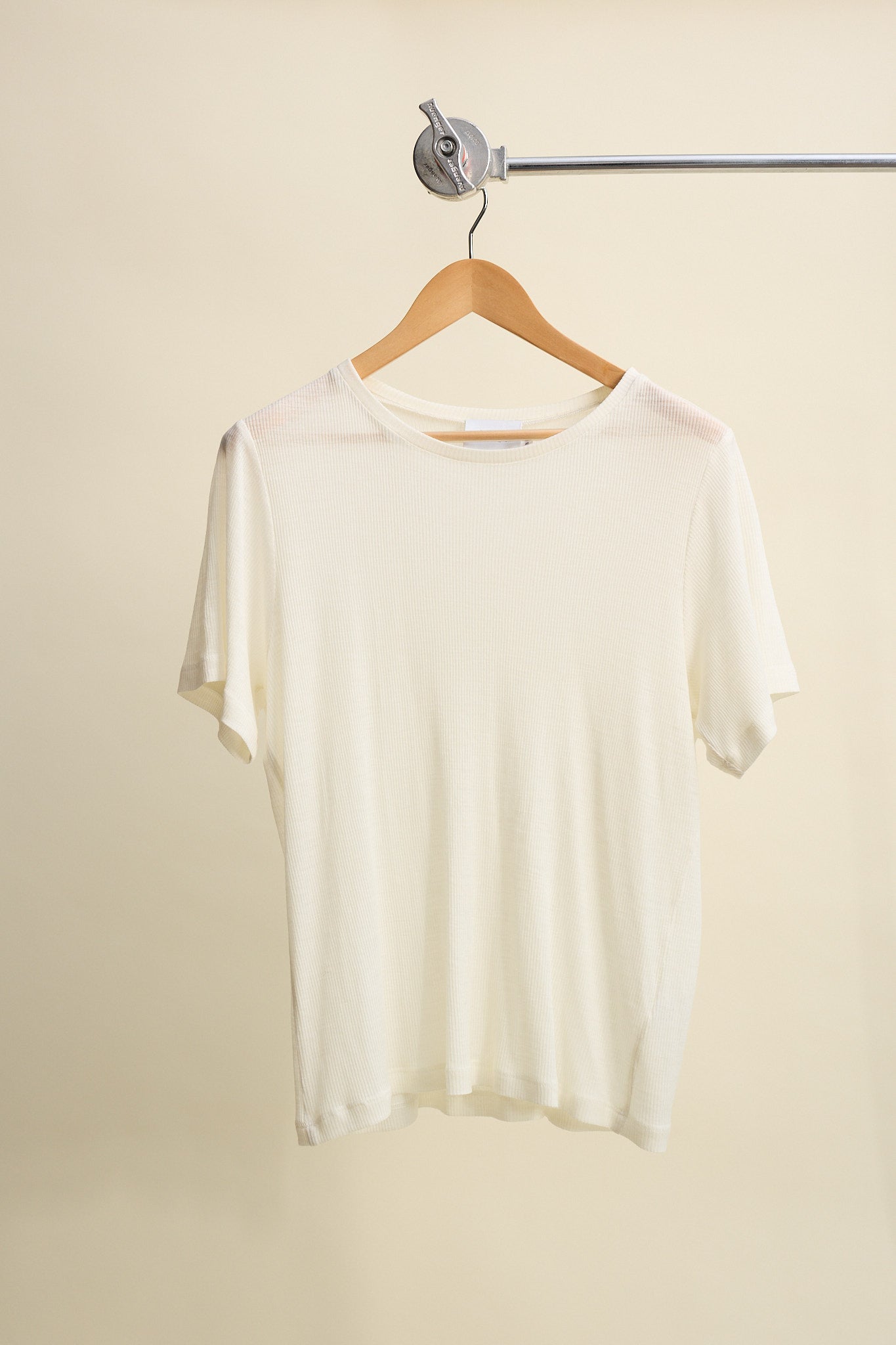 Jim Fine Cream Australian Merino Rib T