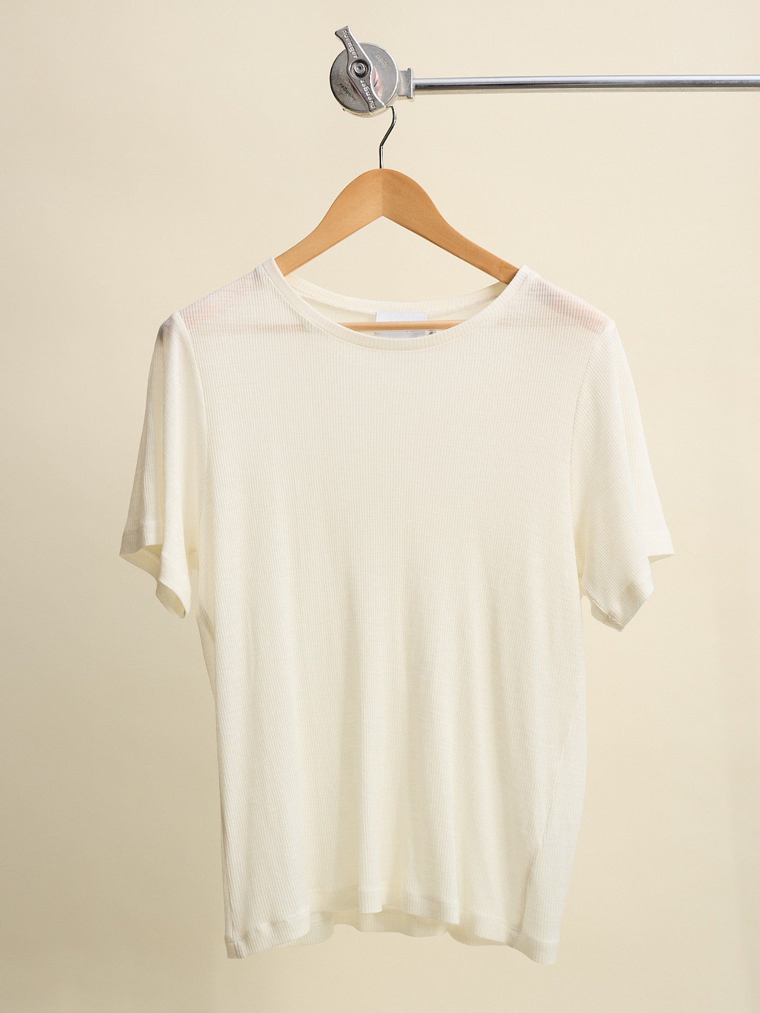Recently Back in Stock - Jim Fine Cream Australian Merino Rib T