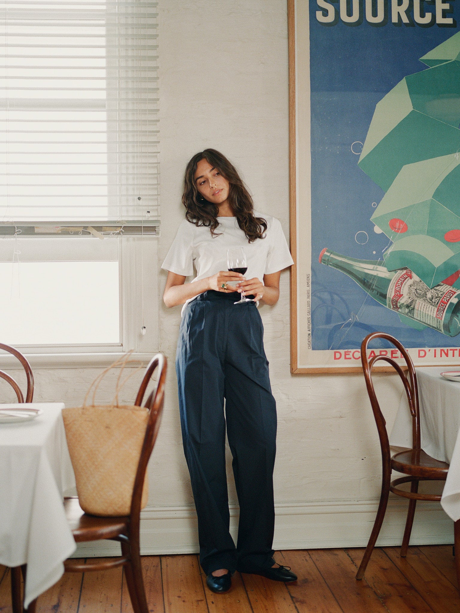 Yu Navy Organic Cotton Poplin Pants