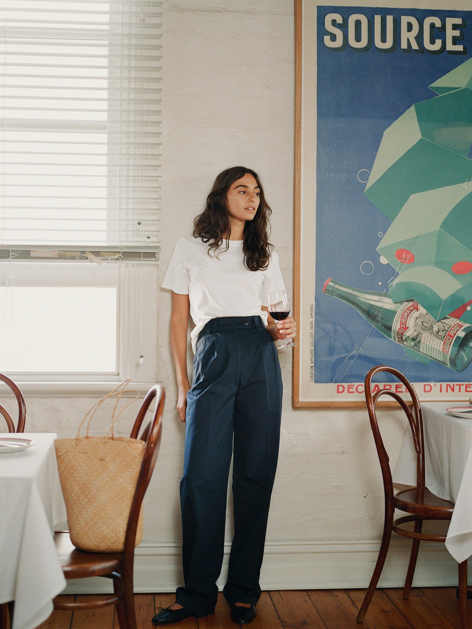 Yu Navy Organic Cotton Poplin Pants