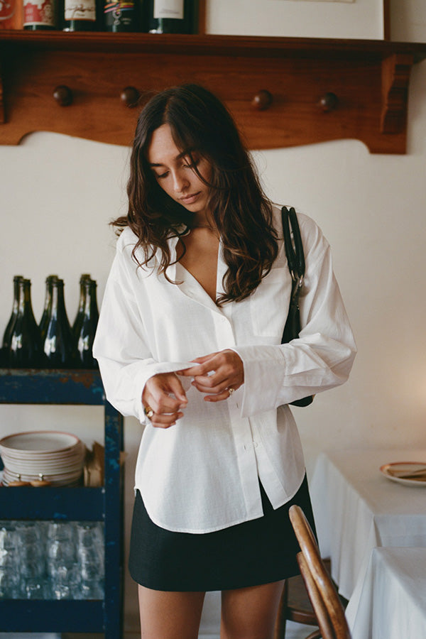Recently Back In Stock - Kit Black Linen Mini Skirt