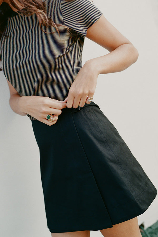 Gabe Black Japanese Cotton Skirt