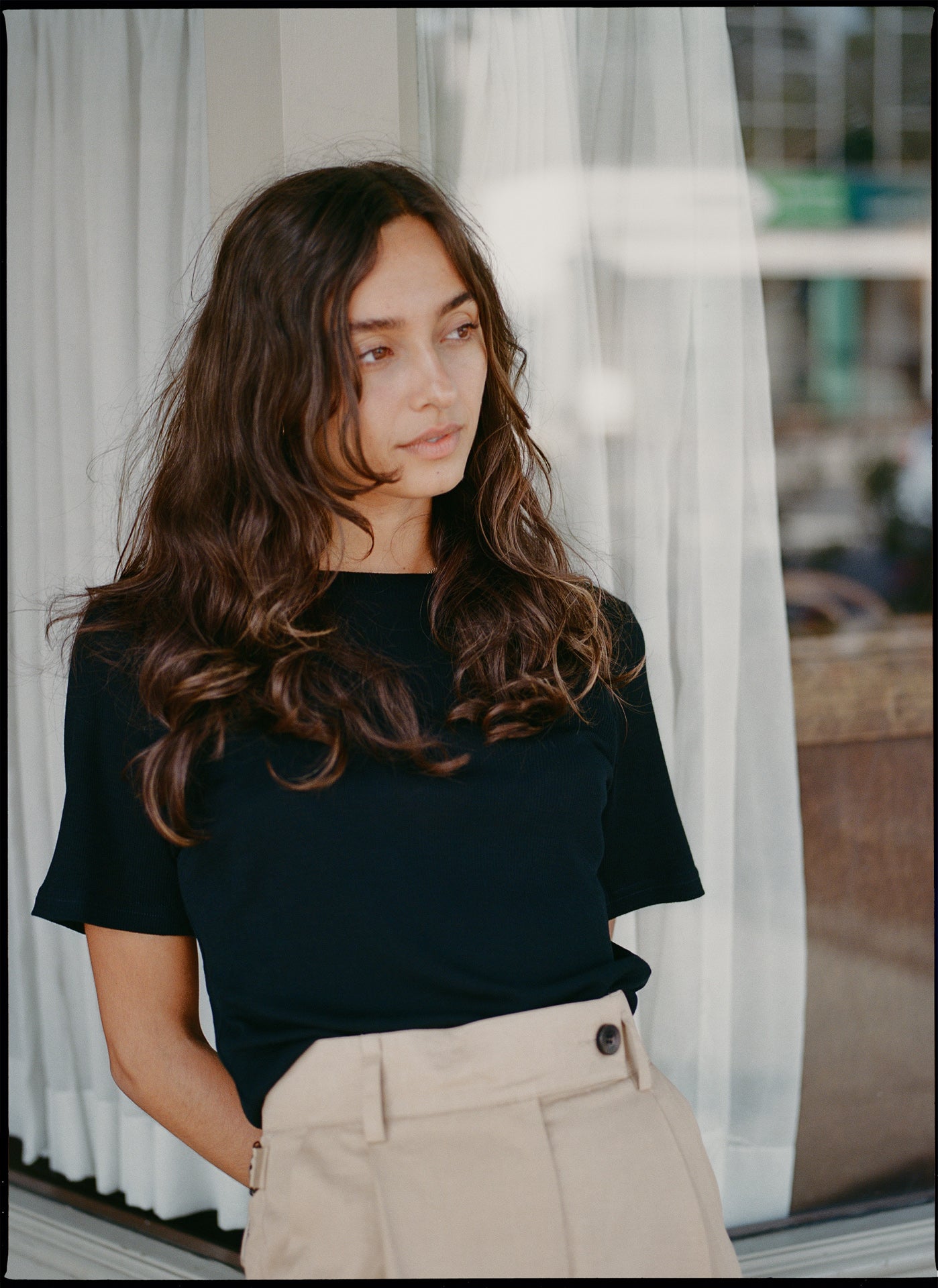 Jim Fine Black Australian Merino Rib T