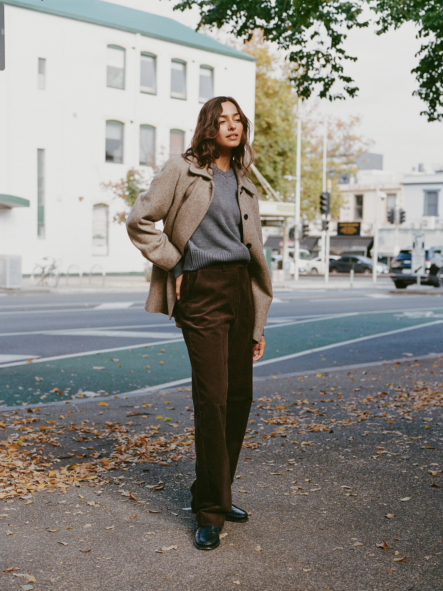 Agnes Japanese Chocolate Cotton Corduroy Pants