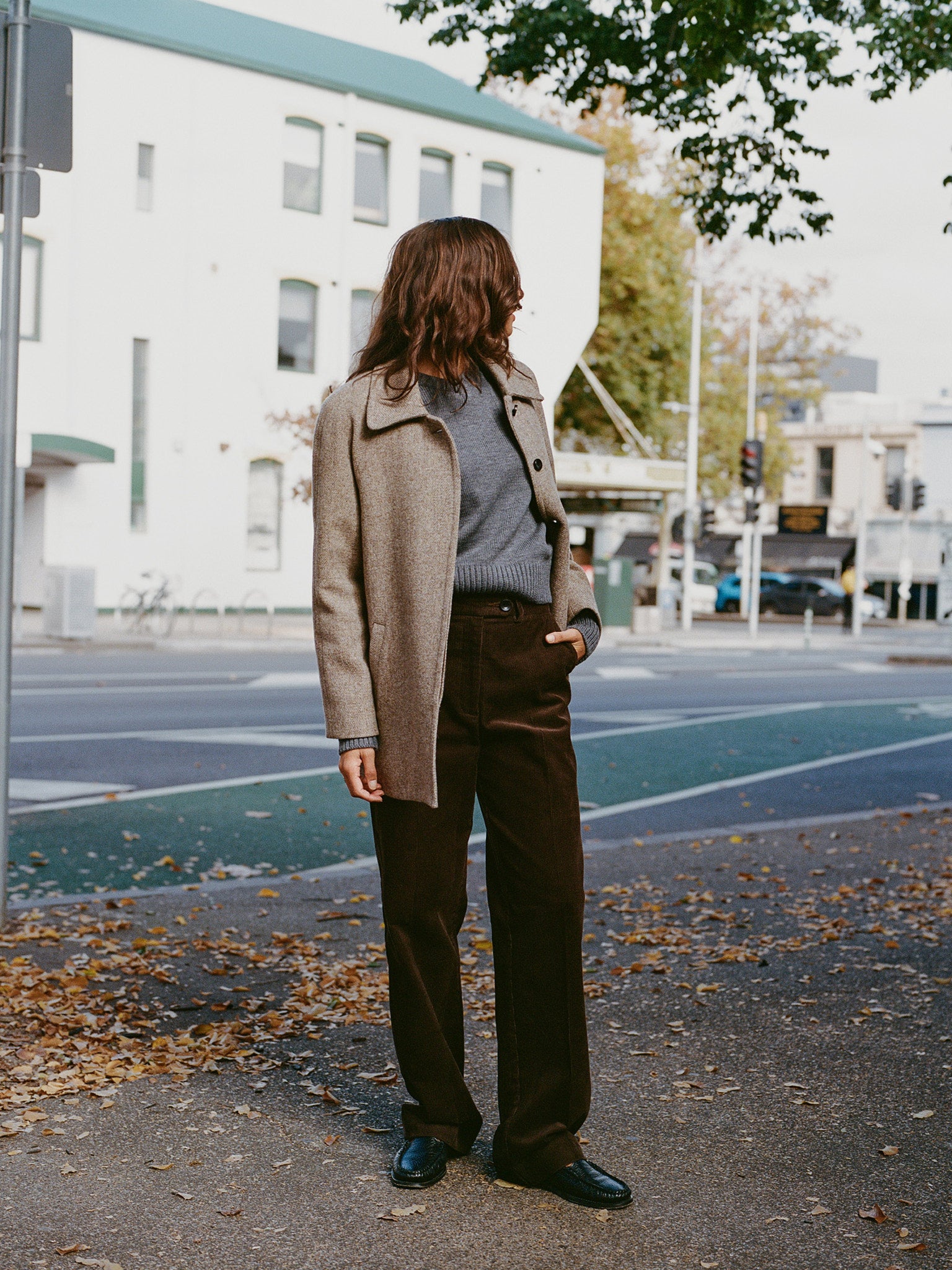 Agnes Japanese Chocolate Cotton Corduroy Pants