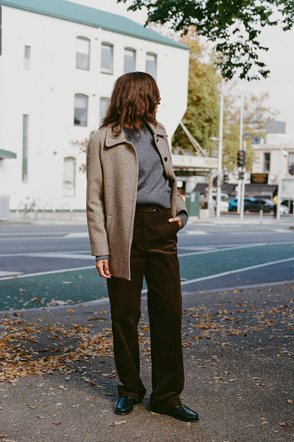 Pre-Order Jonny Grey Heavyweight Italian Wool V Knit