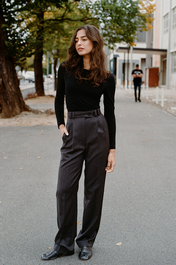 Pre-Order Laina Australian Black Merino Wool Top