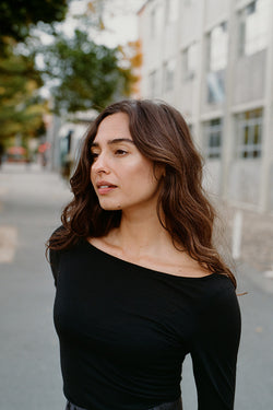 Pre-Order Laina Australian Black Merino Wool Top