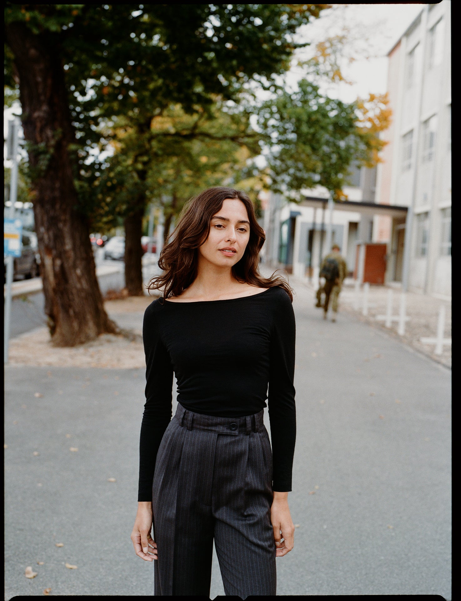 Pre-Order Laina Australian Black Merino Boatneck Top