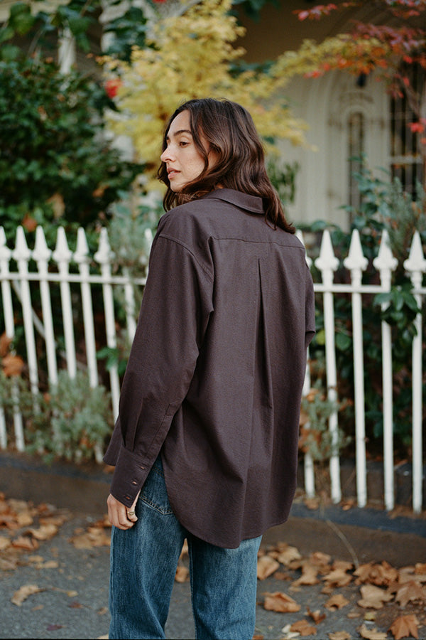 Artist Chocolate Seersucker Japanese Cotton Shirt