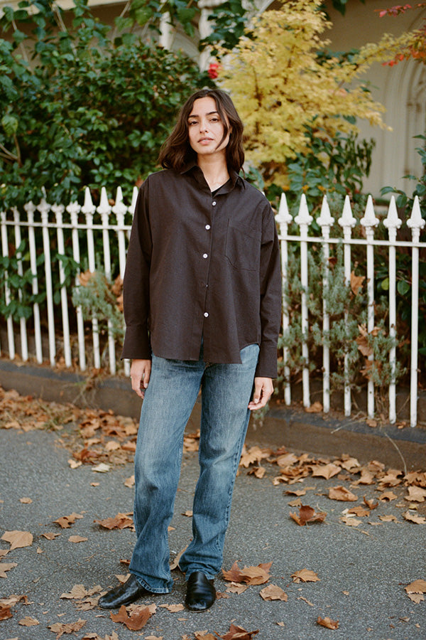 Artist Chocolate Seersucker Japanese Cotton Shirt