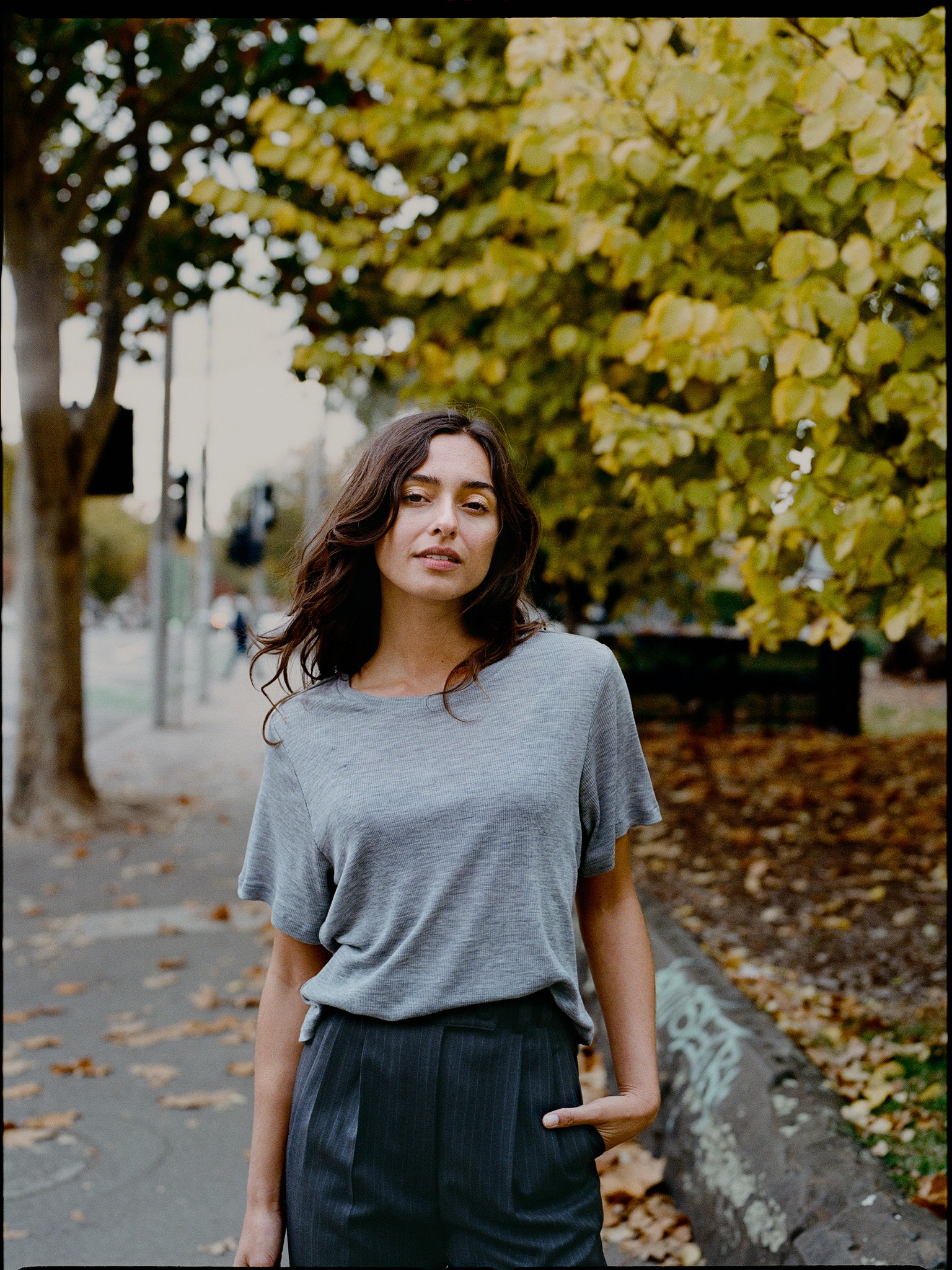 Recently Back in Stock - Jim Fine Grey Australian Merino Rib T