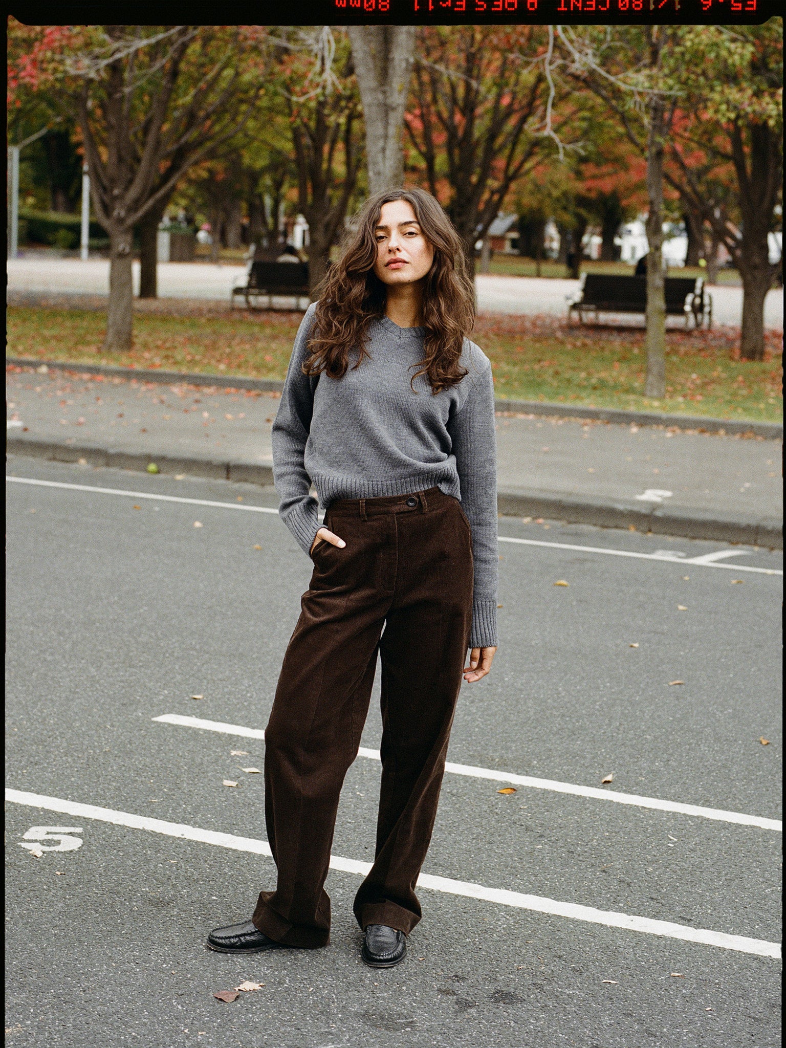 Agnes Japanese Chocolate Cotton Corduroy Pants