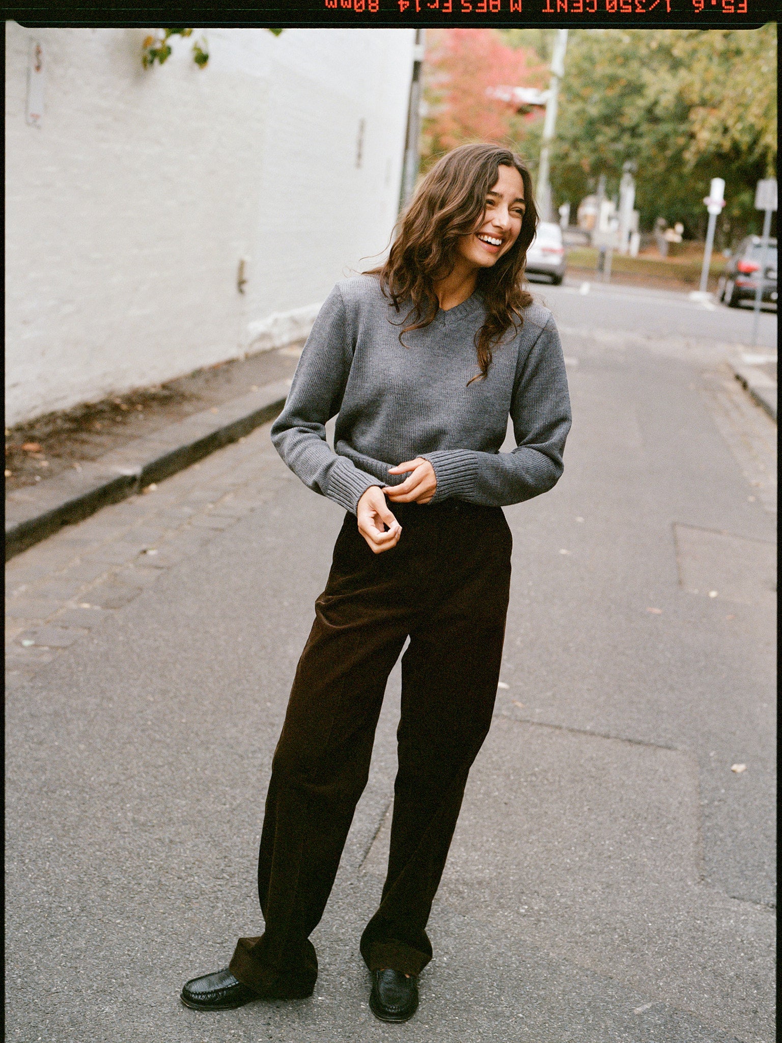 Agnes Japanese Chocolate Cotton Corduroy Pants
