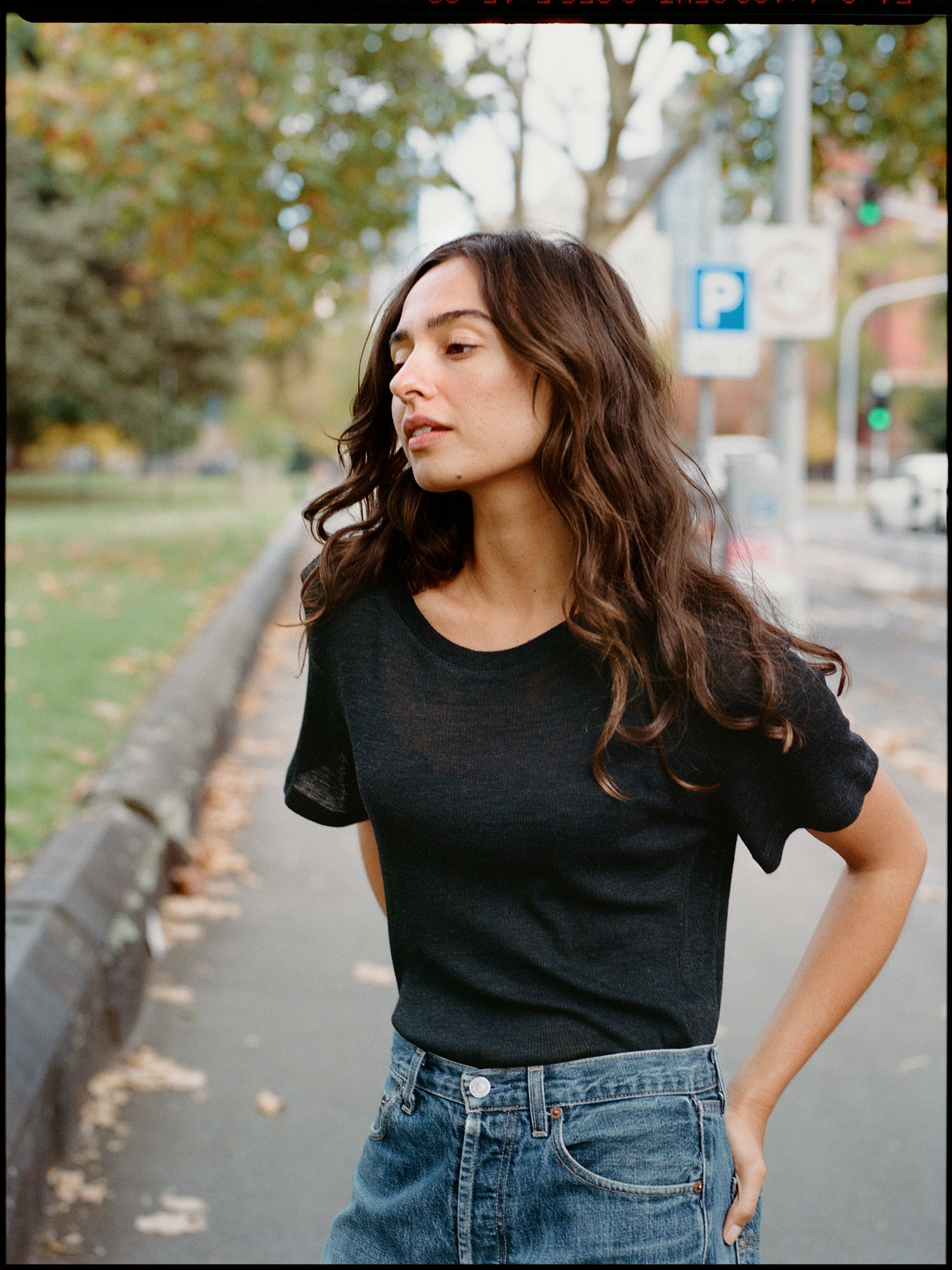 Recently Back in Stock - Jim Fine Charcoal Australian Merino Rib T