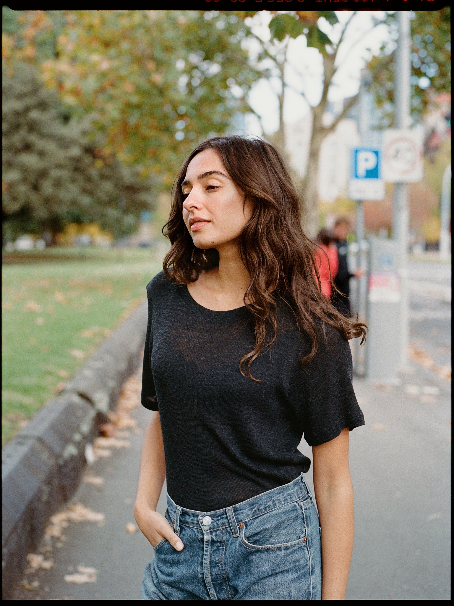 Recently Back in Stock - Jim Fine Charcoal Australian Merino Rib T
