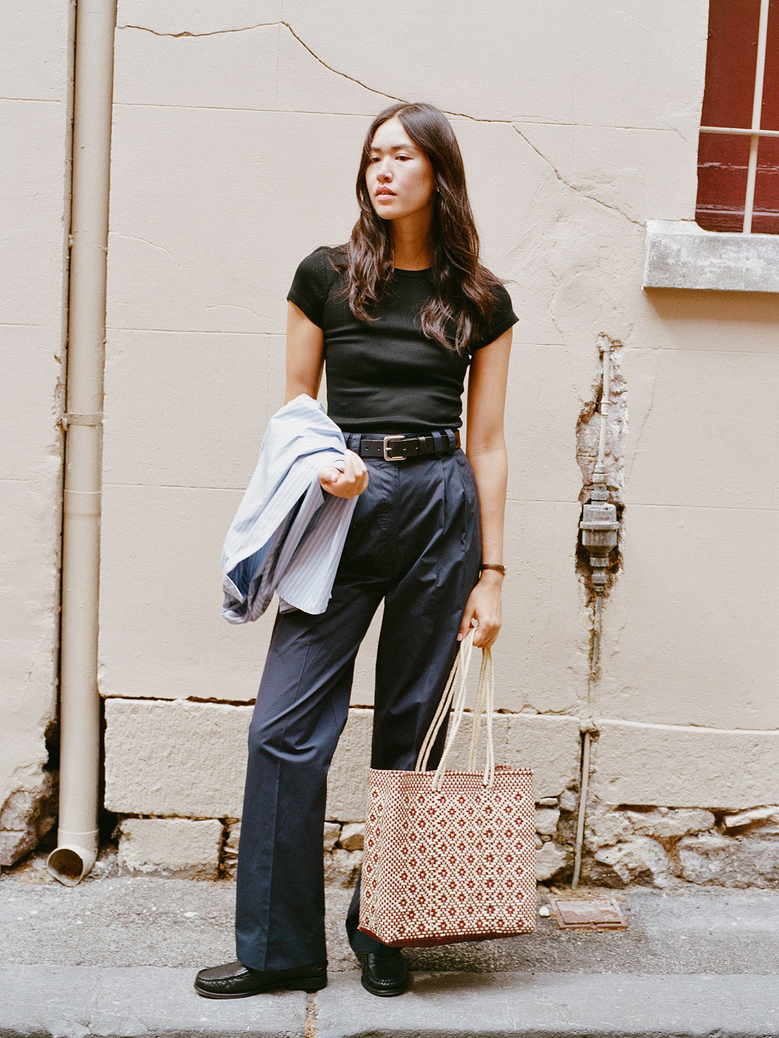 Yu Navy Organic Cotton Poplin Pants