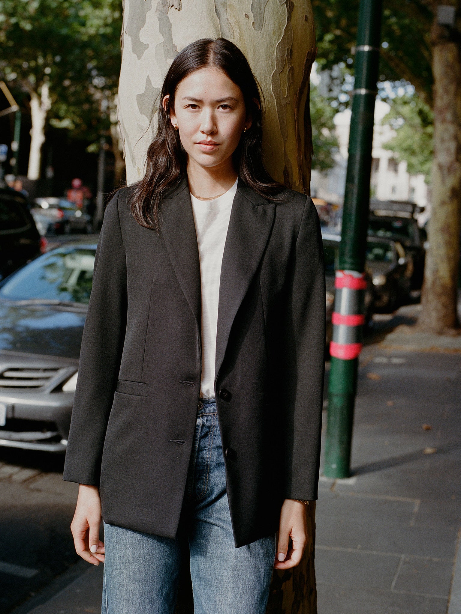Recently Back in Stock - Fred Black Japanese Twill Wool Blazer