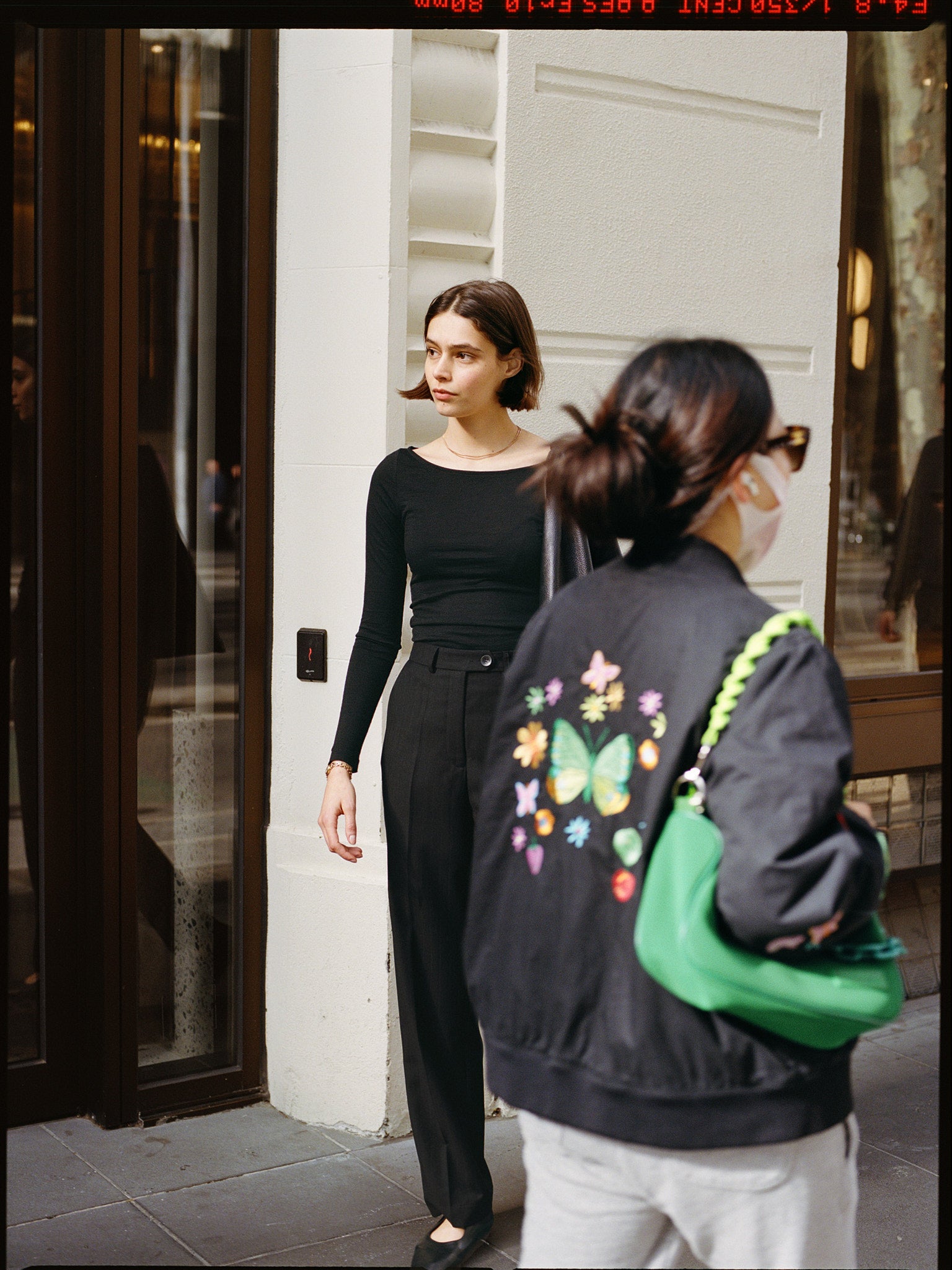 Agnes Japanese Black Wool Twill Pants