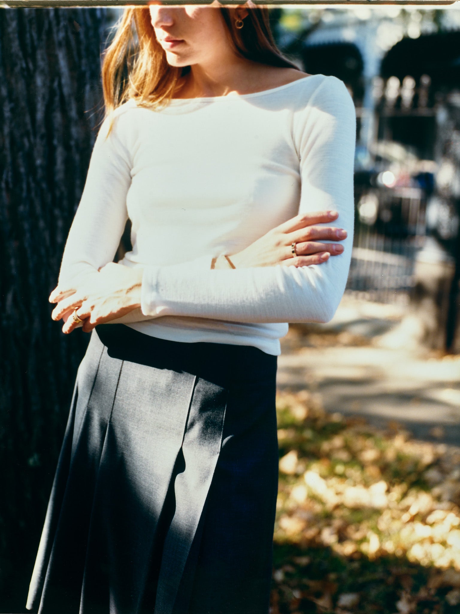 Pre-Order Marlee Fine Wool Charcoal Pleat Skirt