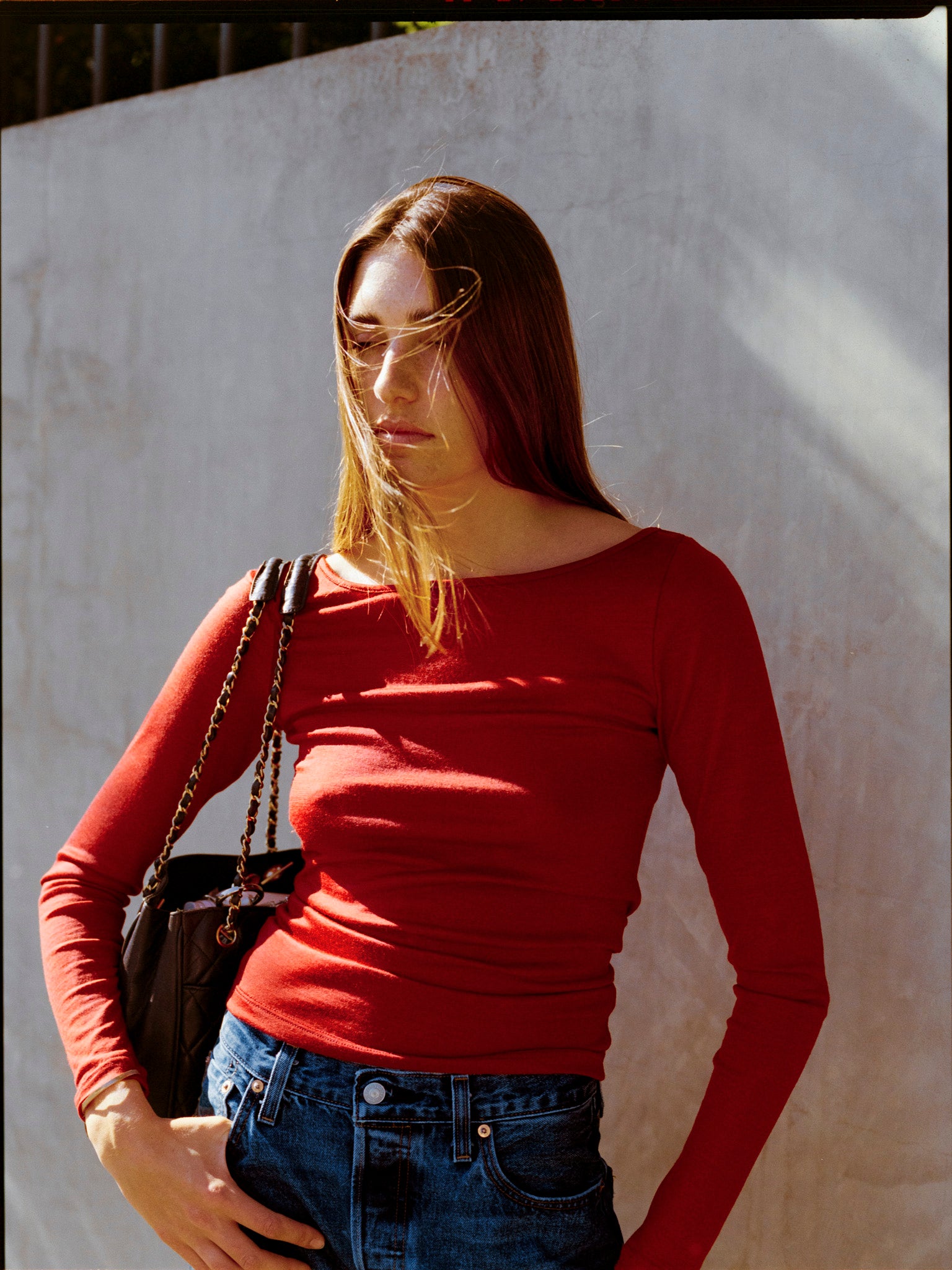 Pre-Order Laina Australian Red Merino Boatneck Top