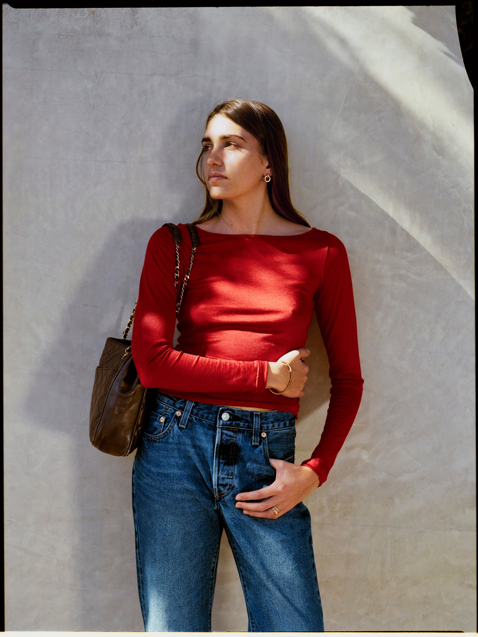 Pre-Order Laina Australian Red Merino Boatneck Top