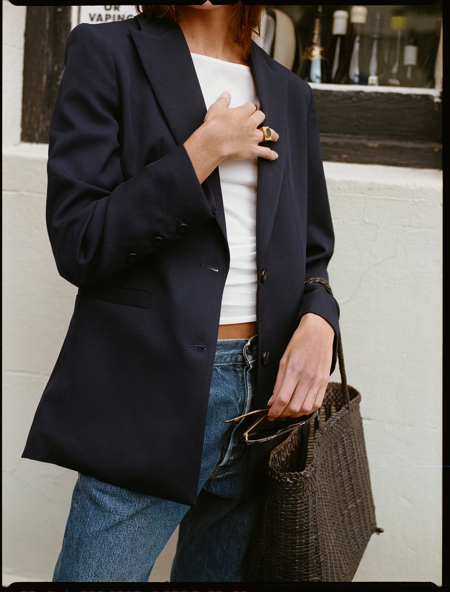 Pre-Order Fred Navy Japanese Twill Wool Blazer