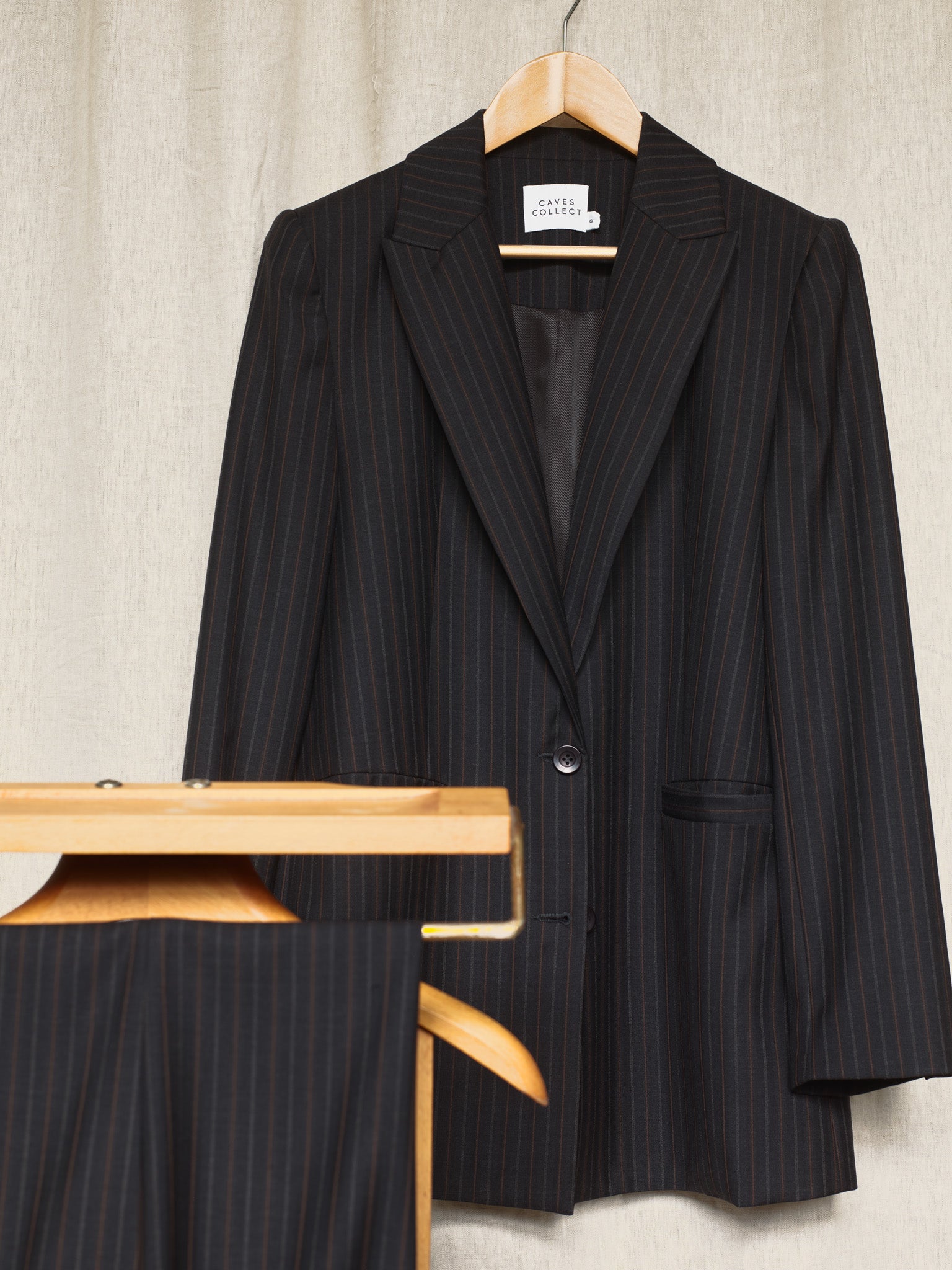 Limited Edition - Fred Italian Charcoal Stripe Wool Blazer