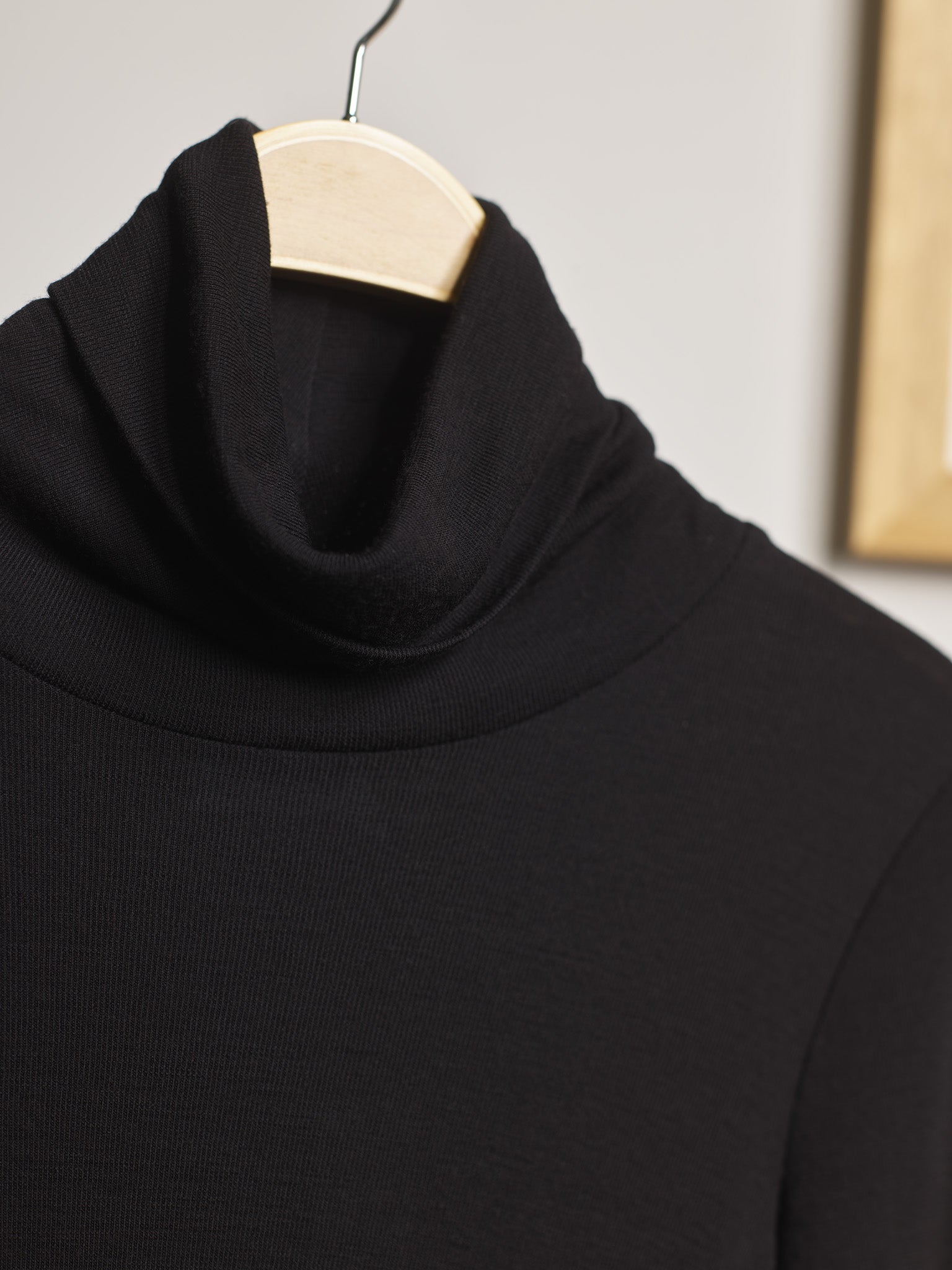 Recently in Stock - Lena Australian Black Merino Rib Skivvy