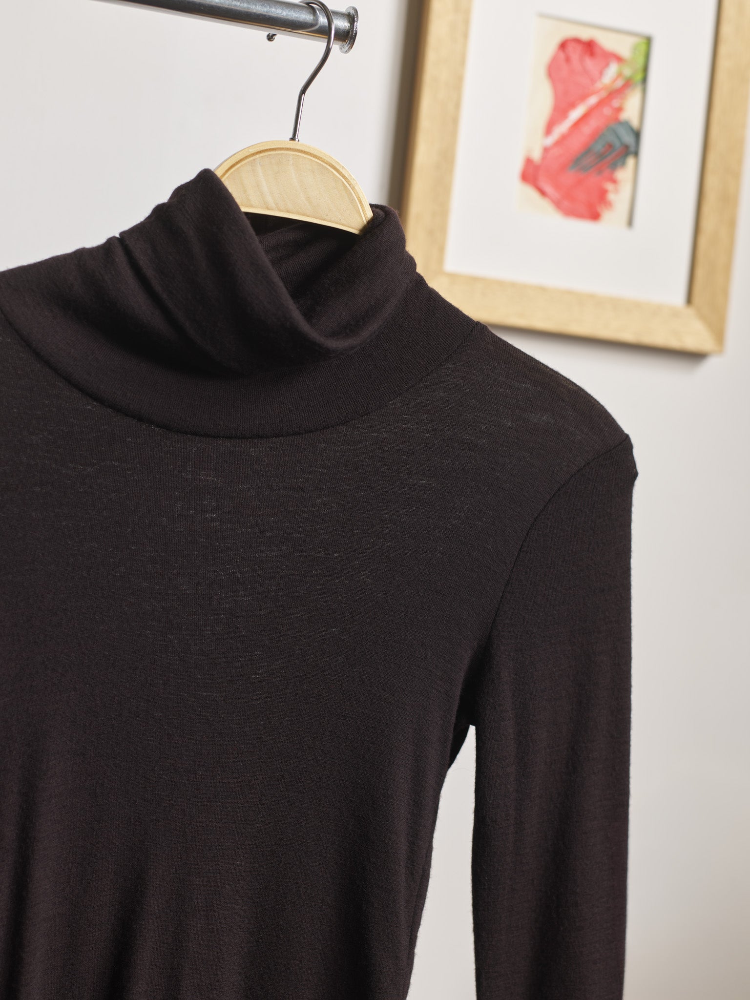 Recently in Stock - Lena Japanese Chocolate Merino Rib Skivvy