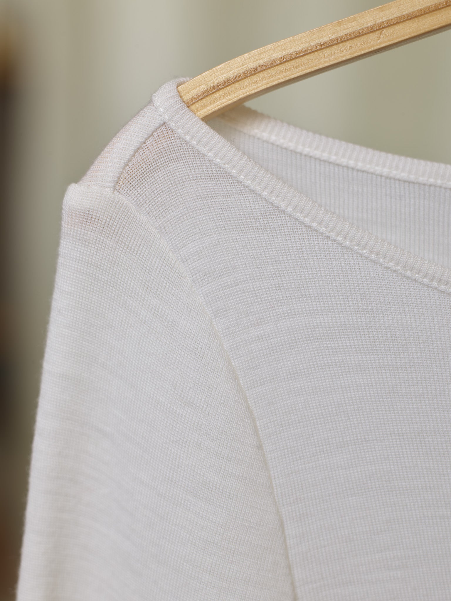Recently in Stock - Laina Australian Cream Rib Merino Boatneck Top