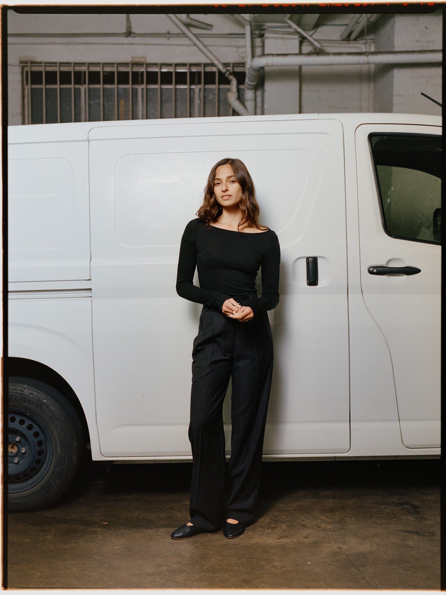 Recently Back in Stock - Laina Australian Black Merino Boatneck Top