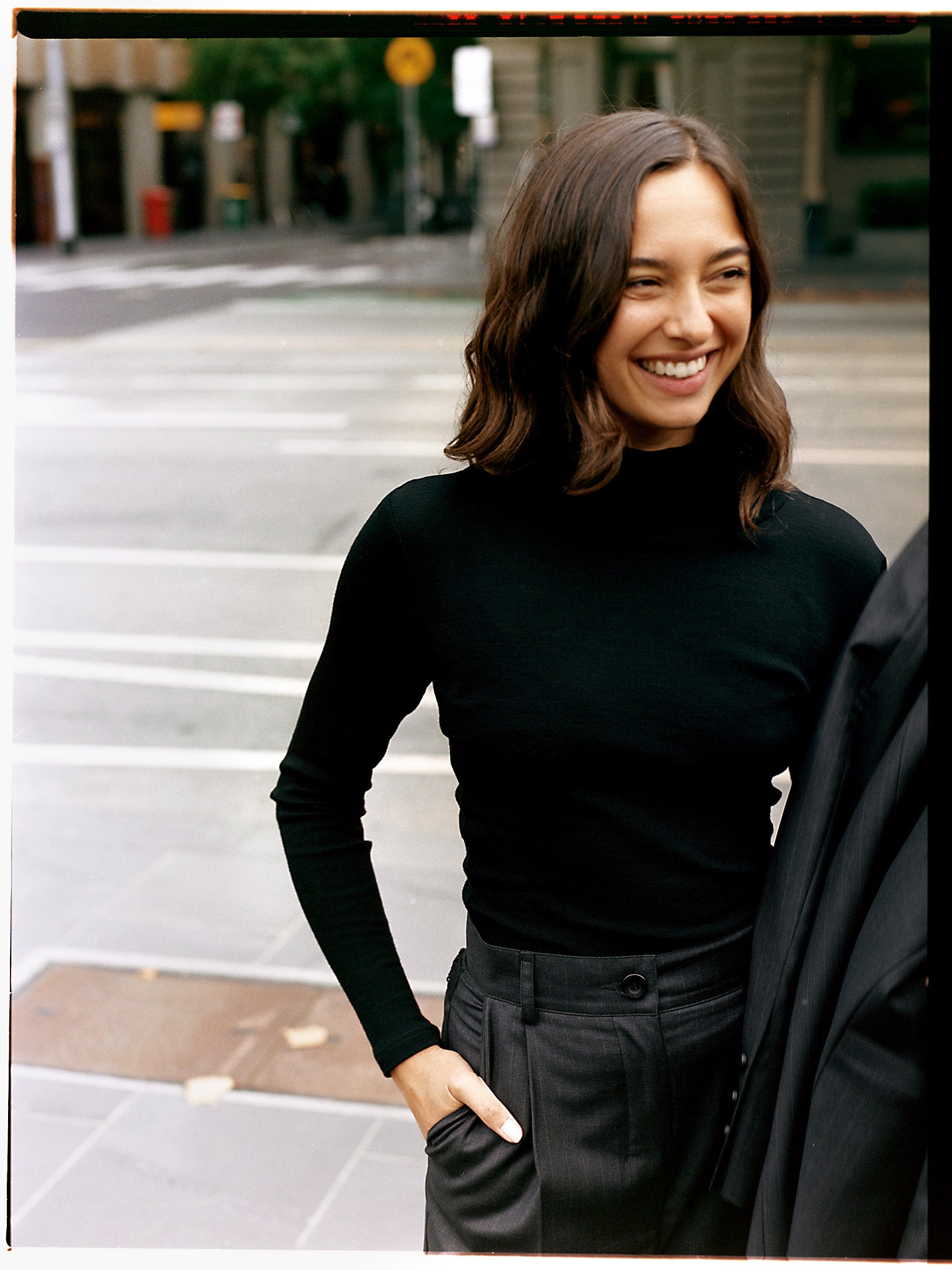 Pre-Order Lena Australian Black Merino Rib Skivvy
