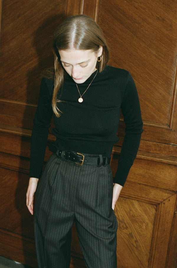 Rufus Black Italian Merino Knit