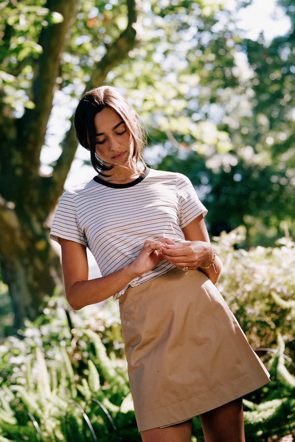 Gabe Beige Japanese Cotton Skirt