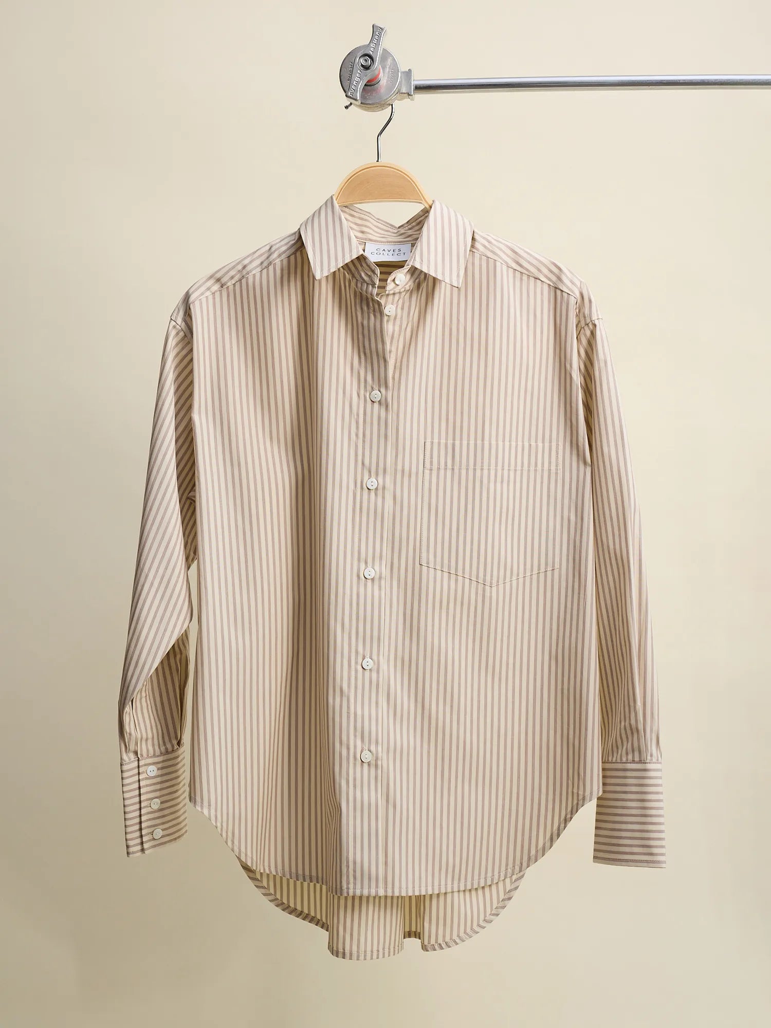 Artist Japanese Latte Stripe Cotton Shirt