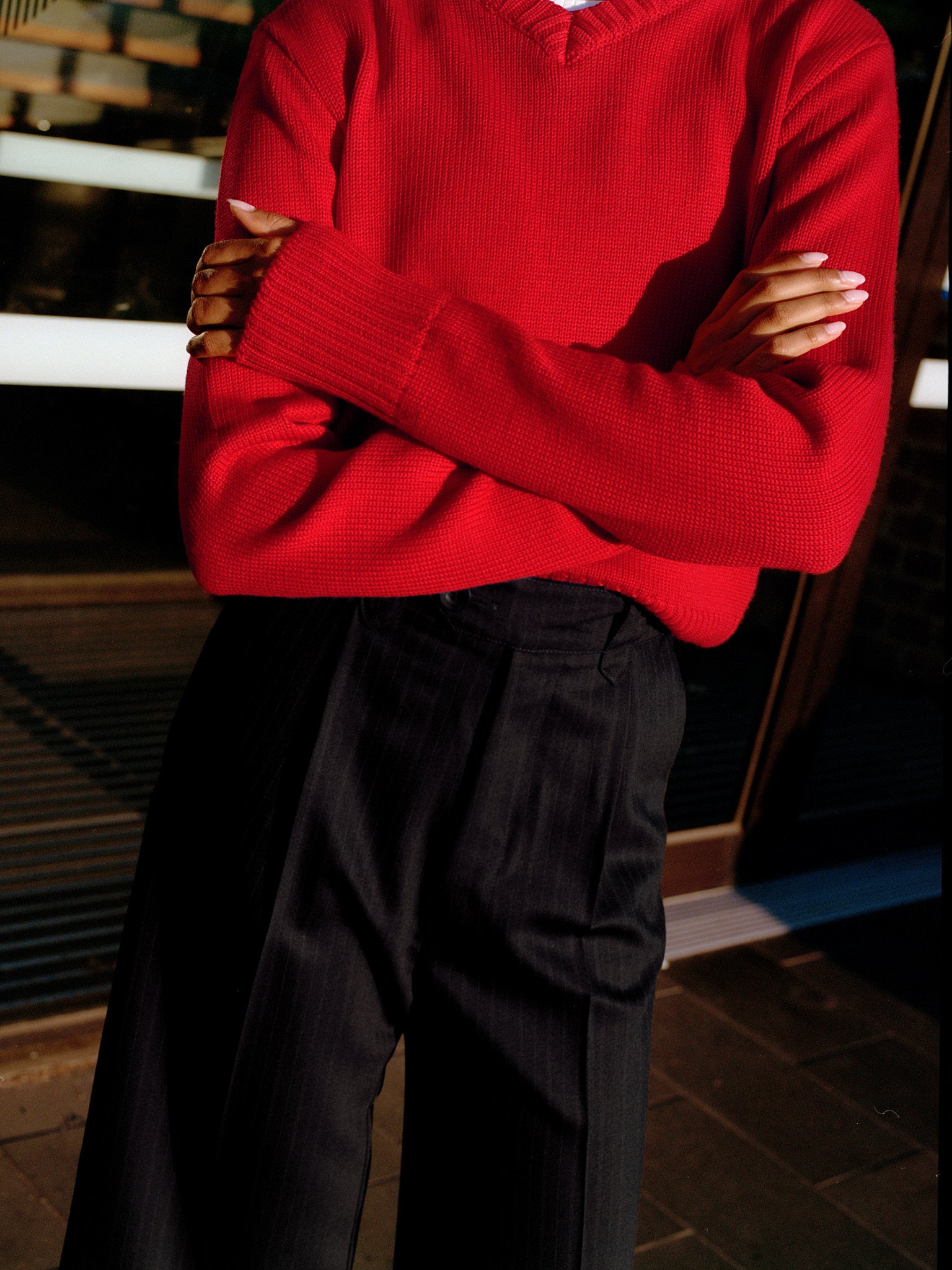 Jonny Tomato Italian Merino V Knit