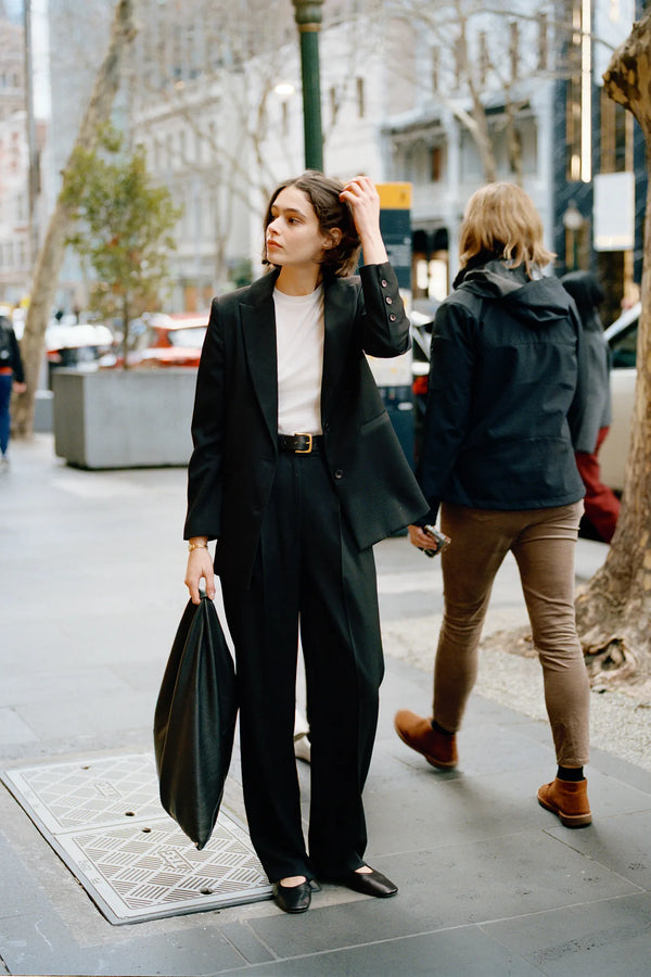 Yu Tailored Black Japanese Twill Wool Pants