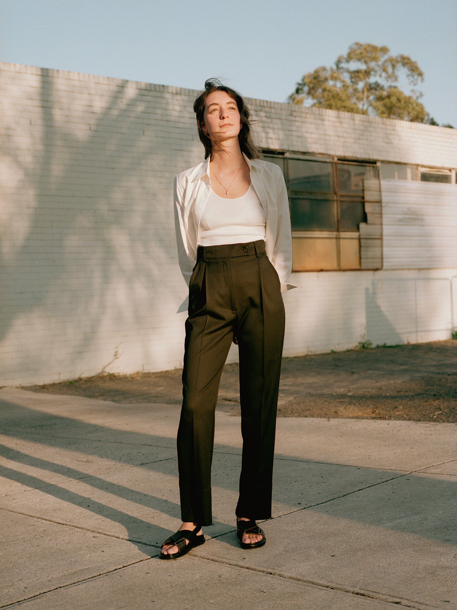 Recently Back in Stock - Kate Black Japanese Twill Wool Pants