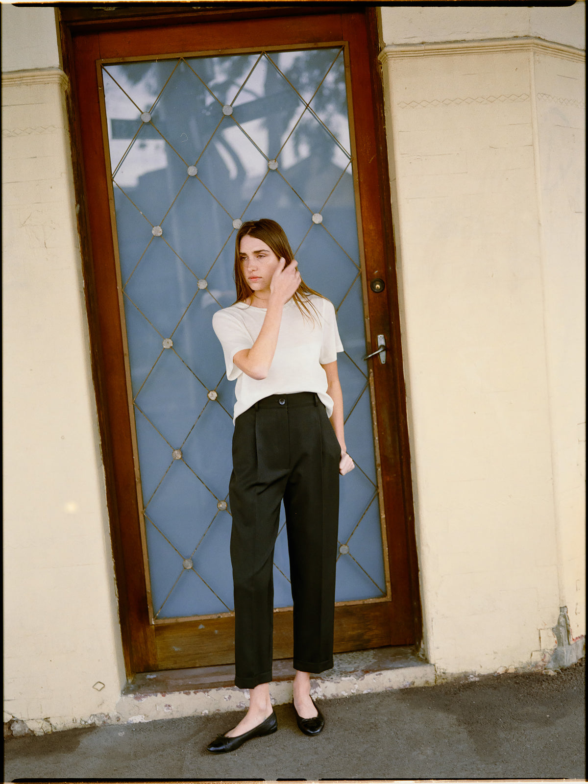 Recently Back in Stock - Luc Black Japanese Wool Twill Ciggie Pants