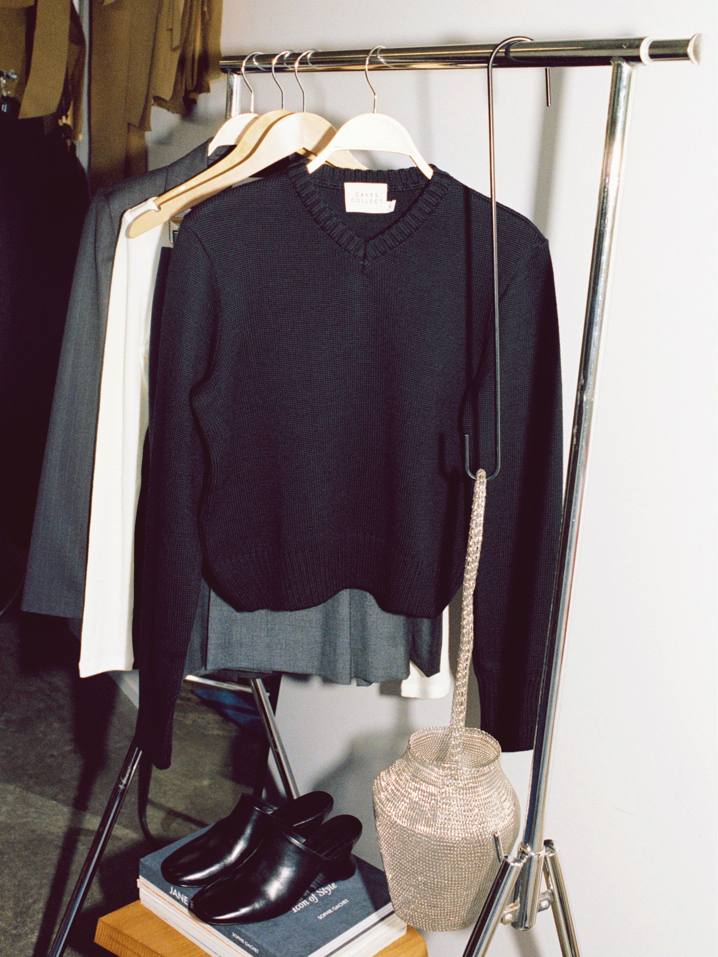 Recently in Stock - Jonny Italian Merino Black Knit