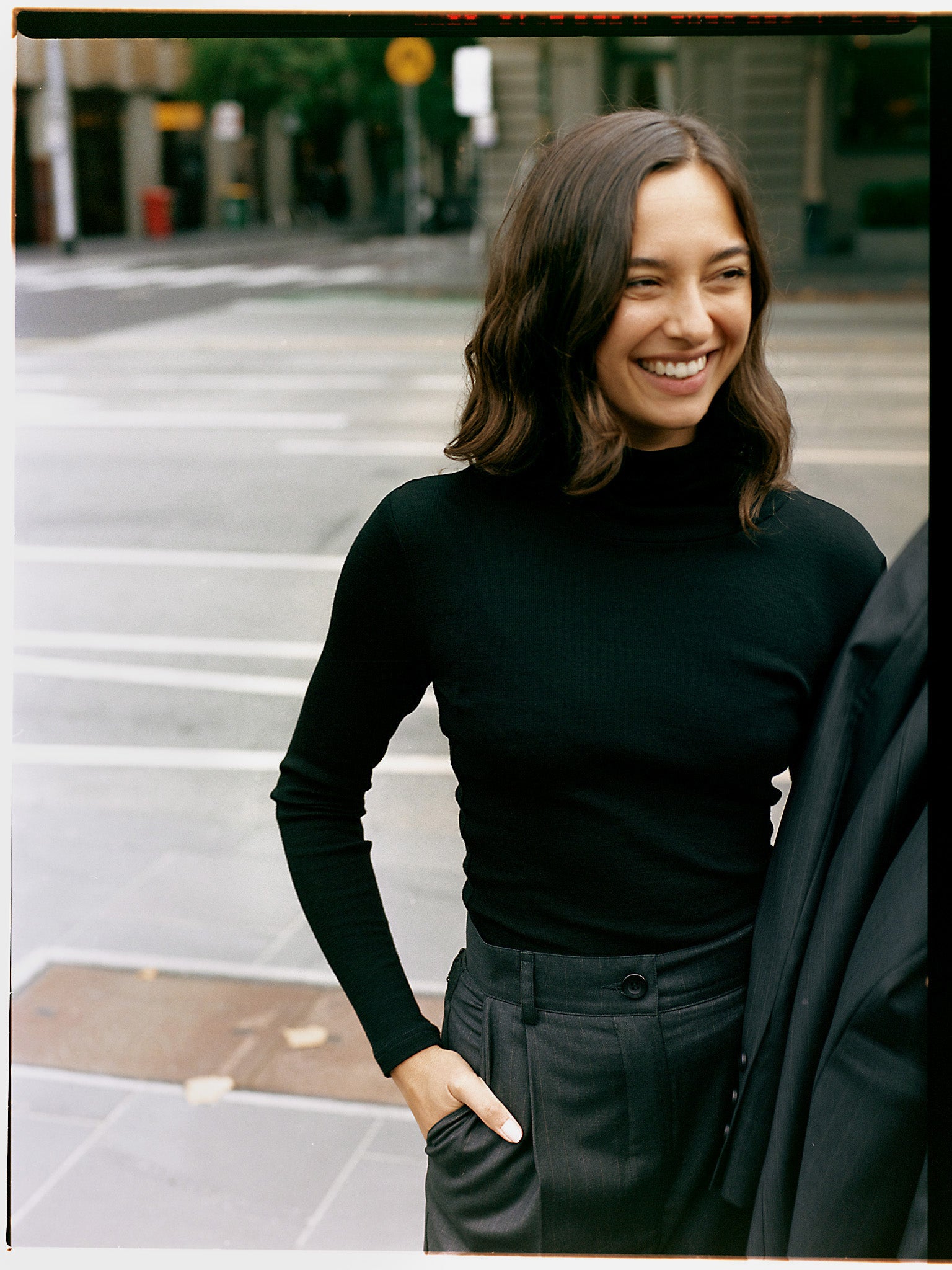 Pre-Order Lena Australian Black Wool Skivvy