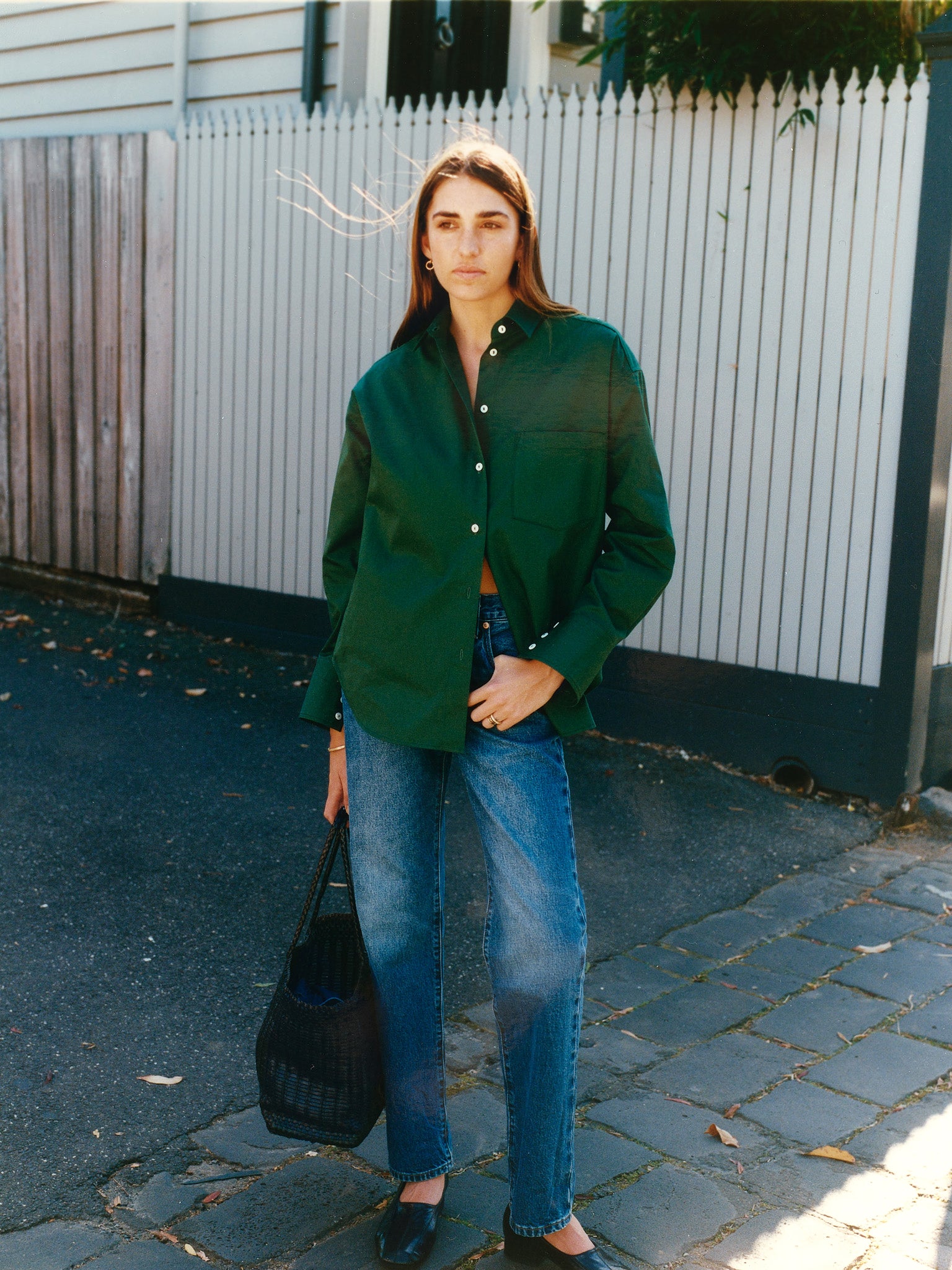 Pre-Order Artist Green Japanese Cotton Mid-Weight Twill Shirt