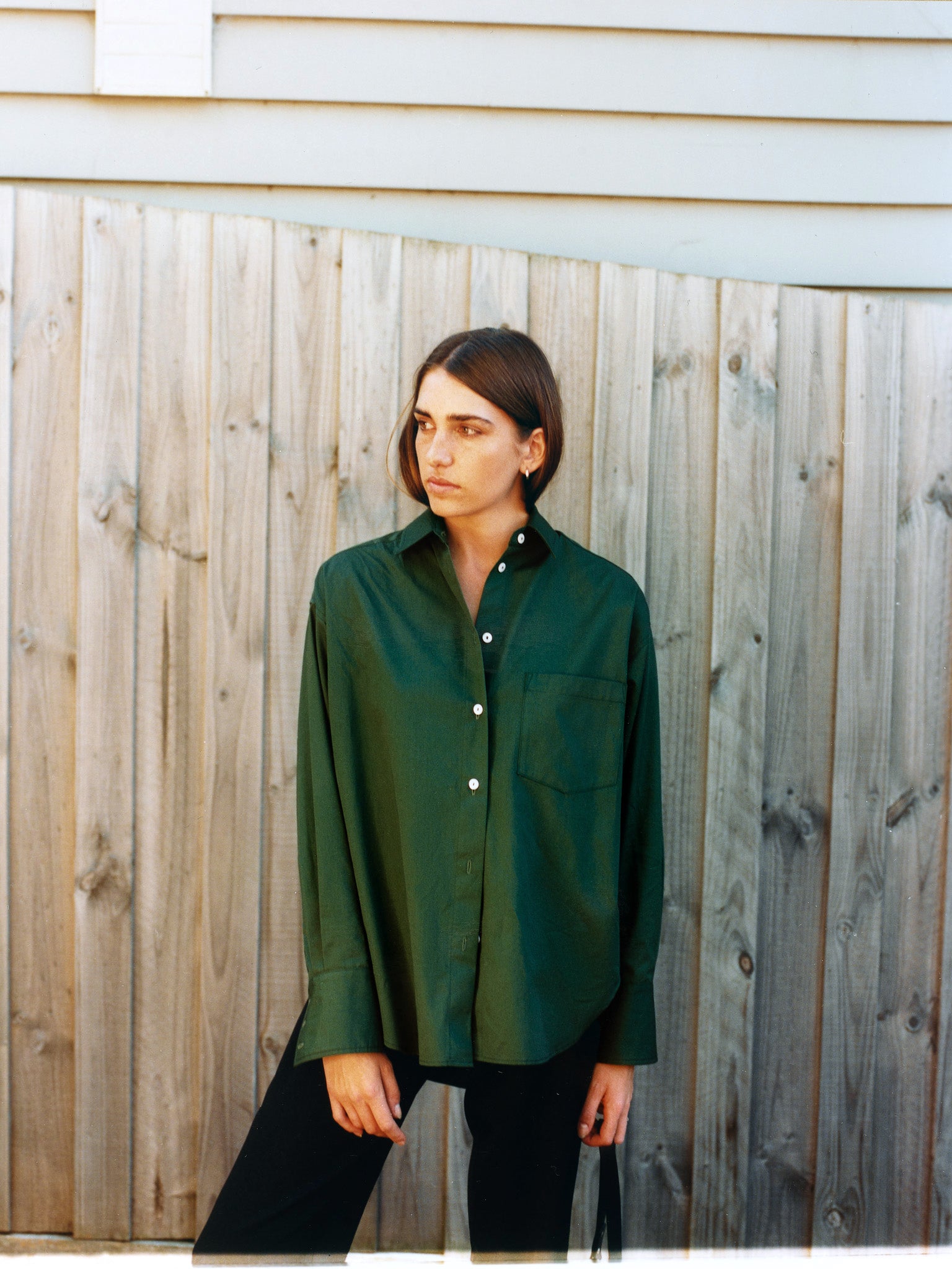 Pre-Order Artist Green Japanese Cotton Mid-Weight Twill Shirt