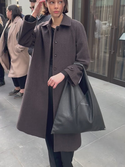 Pre-Order Lui Hazelnut Balmacann Japanese Wool Coat