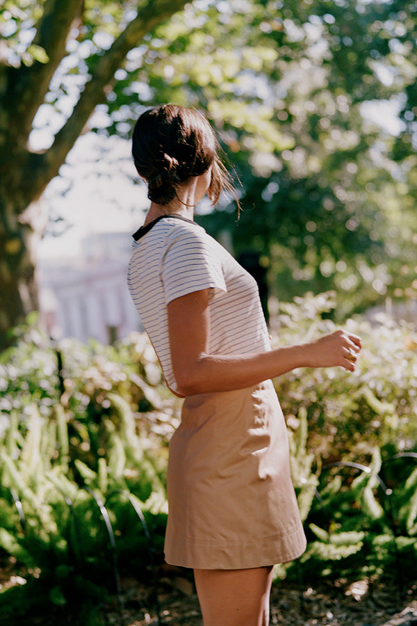 Gabe Beige Japanese Cotton Skirt